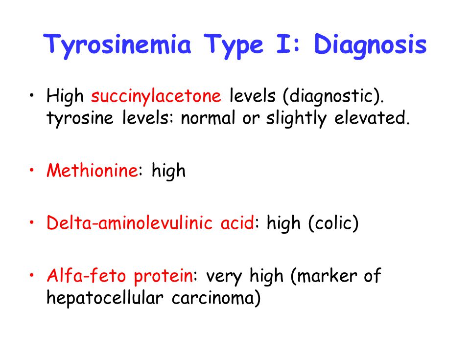 Tyrosinemia Type I: Diagnosis