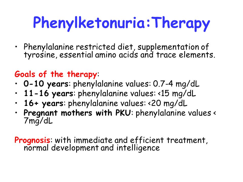 Phenylketonuria:Therapy