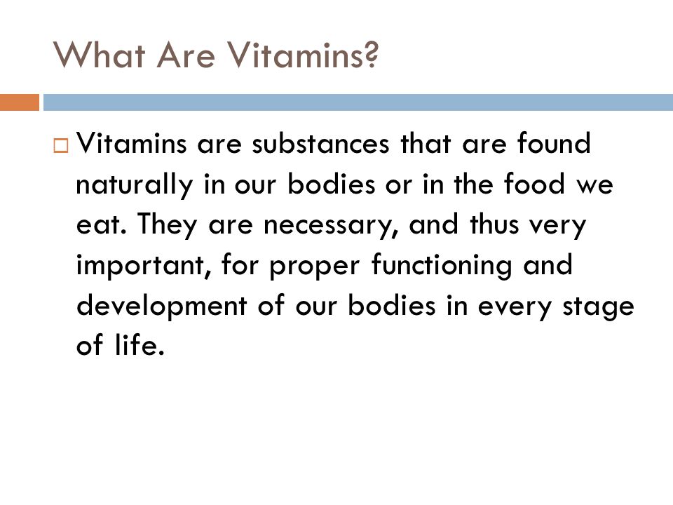 What Are Vitamins