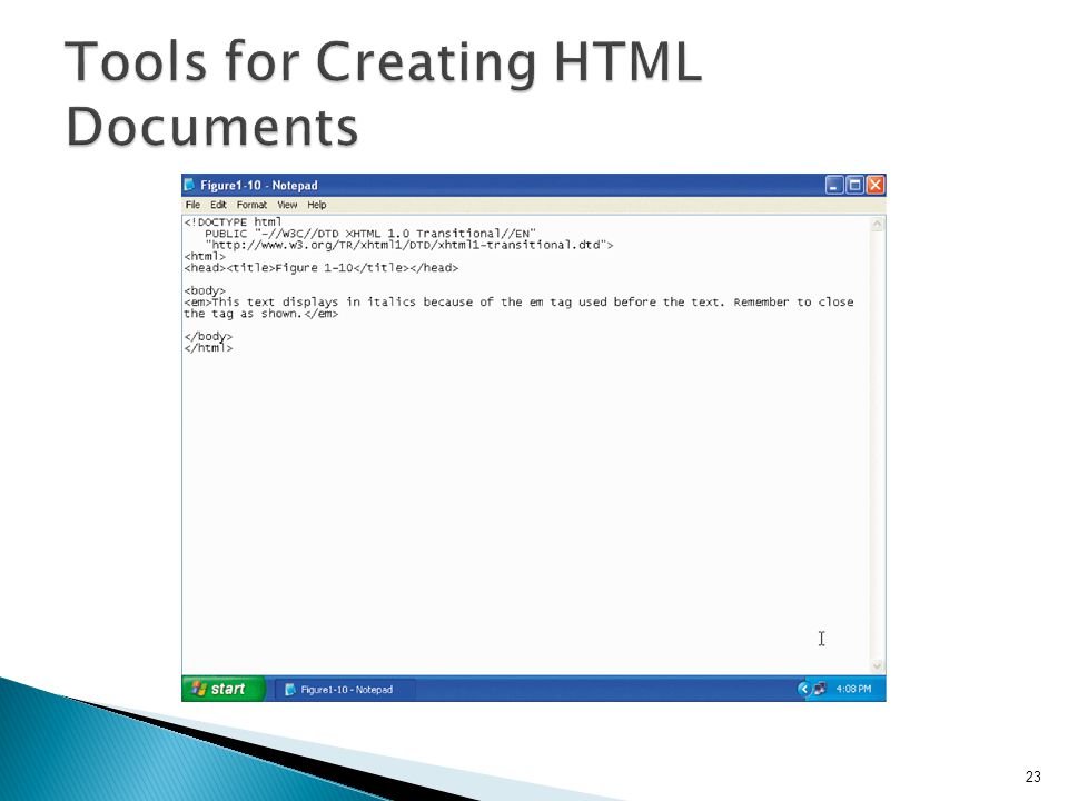 Tools for Creating HTML Documents