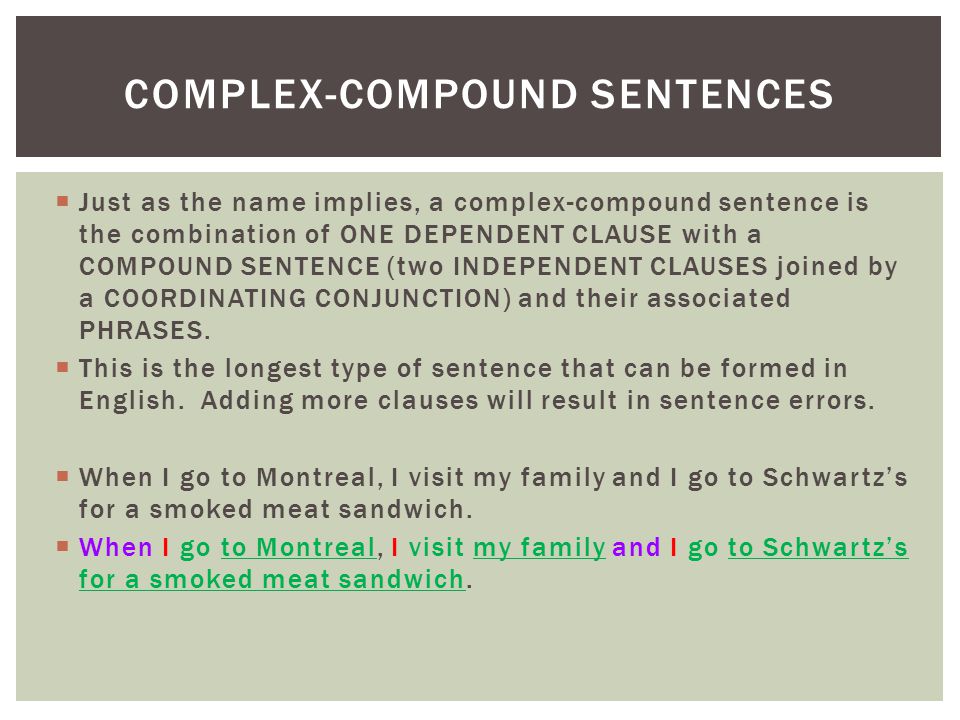 Complex-compound sentences