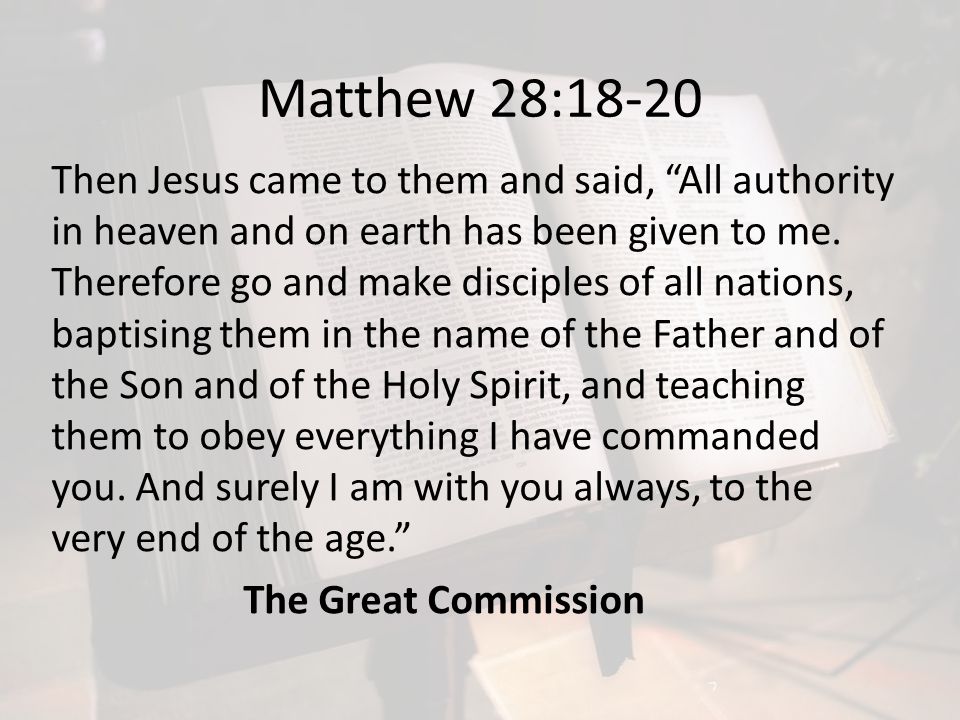 Matthew 28:18-20