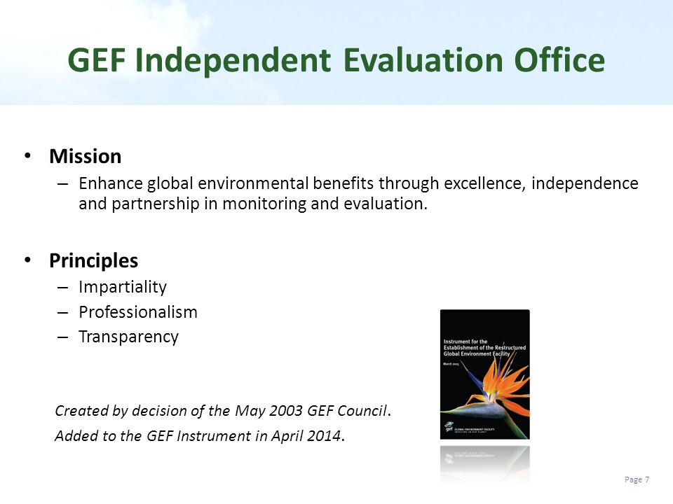 GEF Independent Evaluation Office