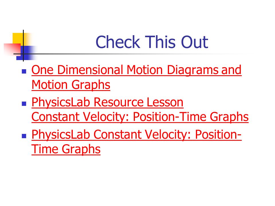 Check This Out One Dimensional Motion Diagrams and Motion Graphs