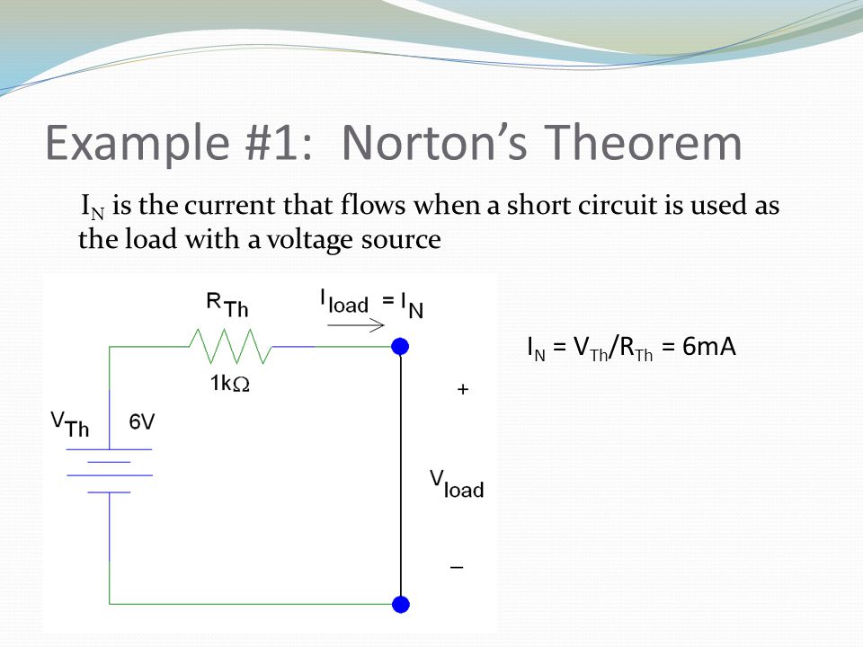 Example #1: Norton’s Theorem
