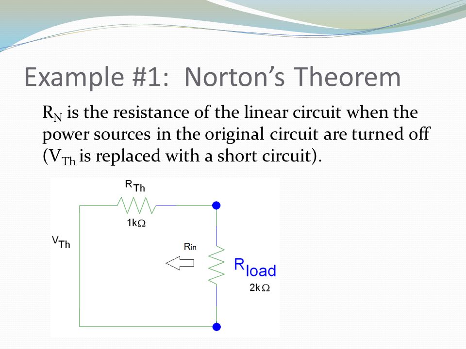 Example #1: Norton’s Theorem