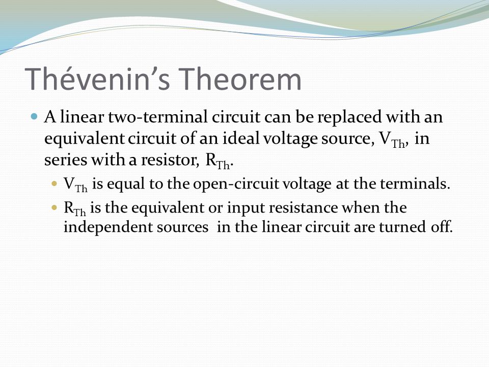 Thévenin’s Theorem