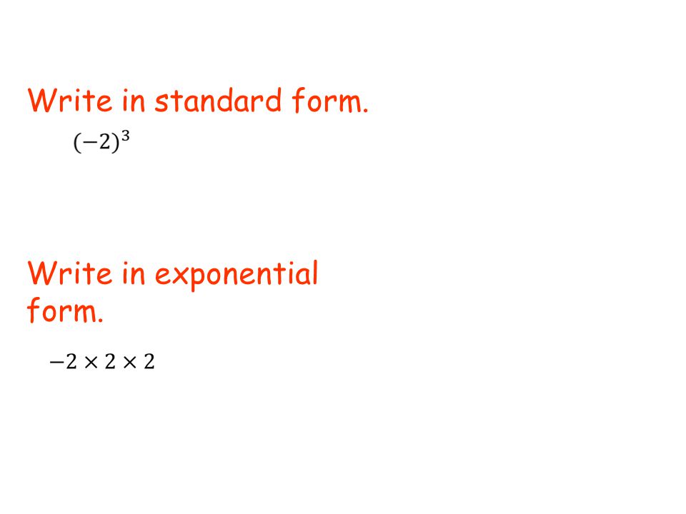 Write in exponential form.