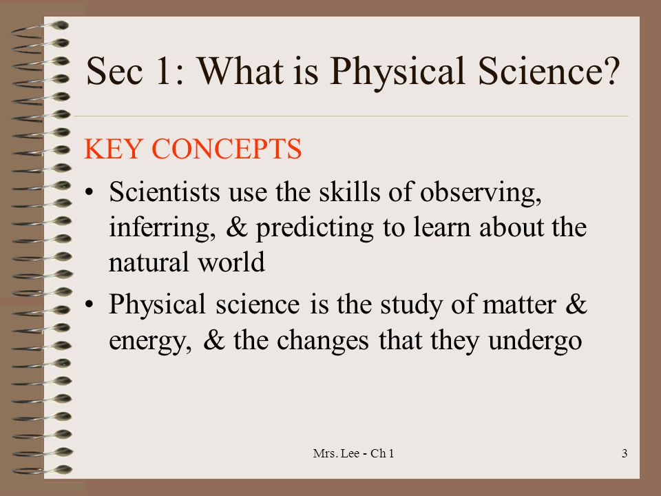 Sec 1: What is Physical Science
