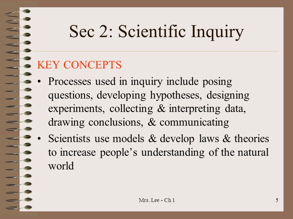 Sec 2: Scientific Inquiry