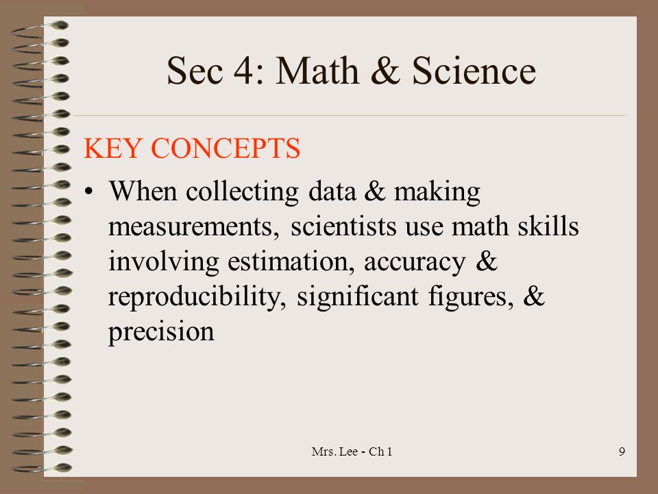 Sec 4: Math & Science KEY CONCEPTS