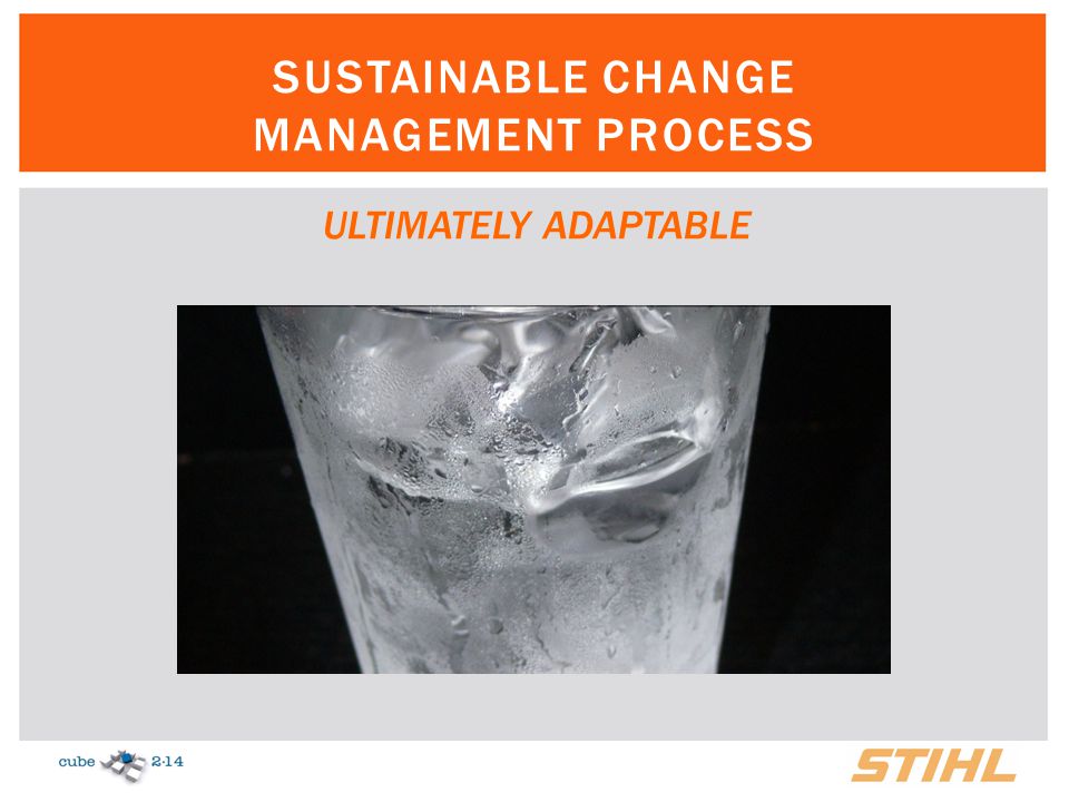 Sustainable change management process ULTIMATELY ADAPTABLE