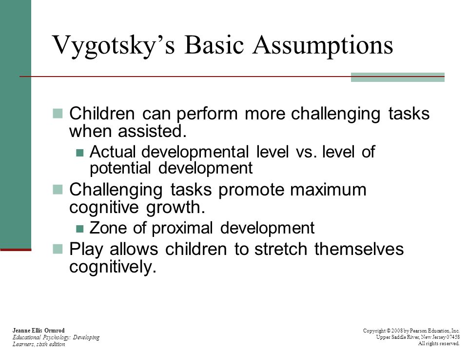 Vygotsky’s Basic Assumptions
