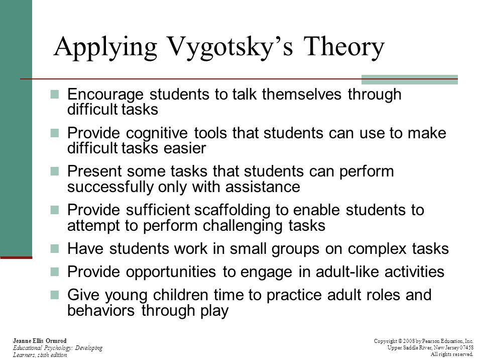 Applying Vygotsky’s Theory