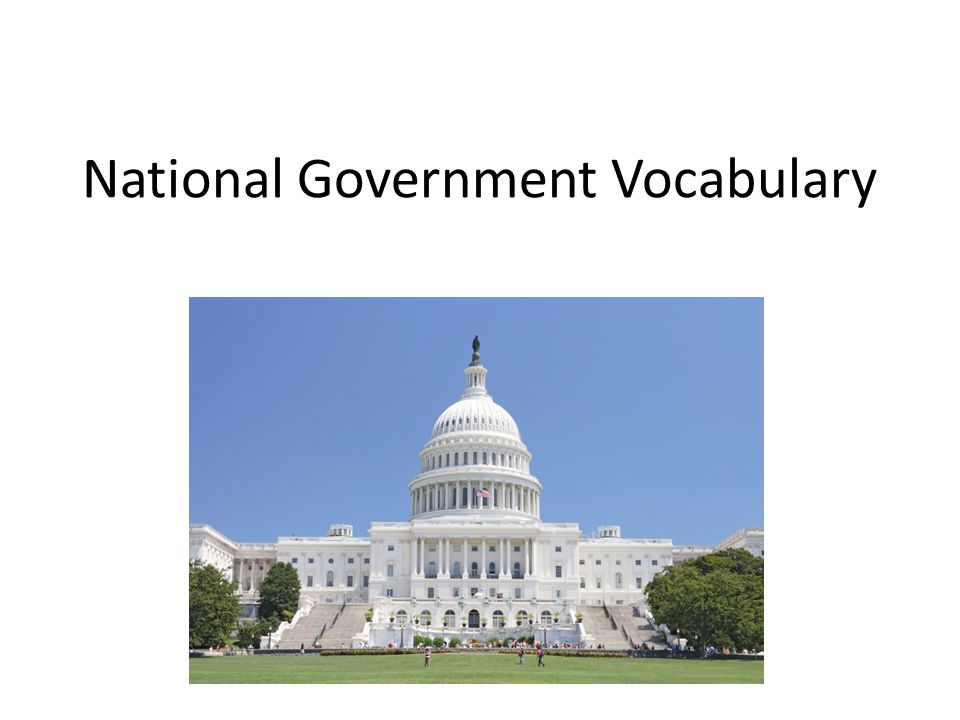 National Government Vocabulary