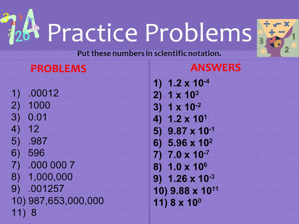 Practice Problems ANSWERS PROBLEMS 1.2 x x x 10-2