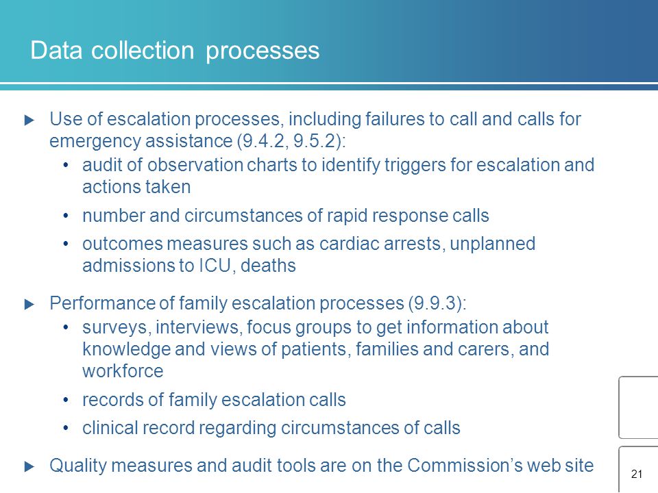 Data collection processes
