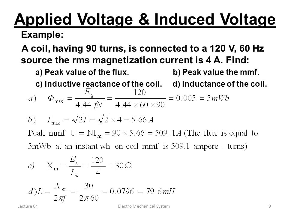 Applied Voltage & Induced Voltage