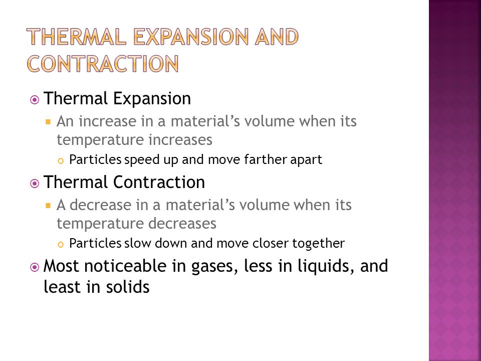 Thermal Expansion and Contraction