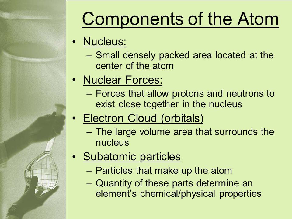 Components of the Atom Nucleus: Nuclear Forces: