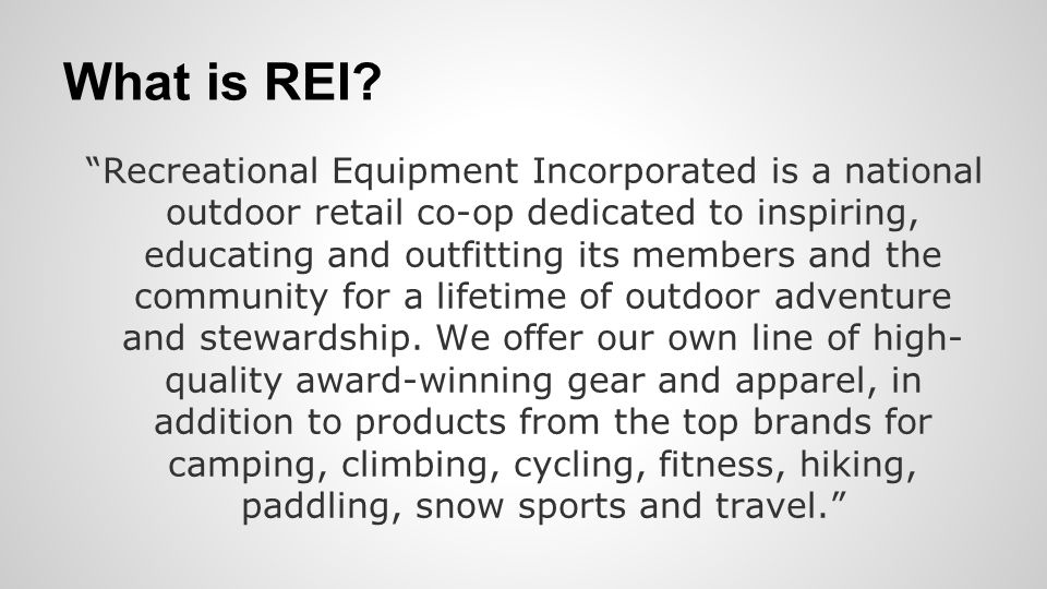 What is REI