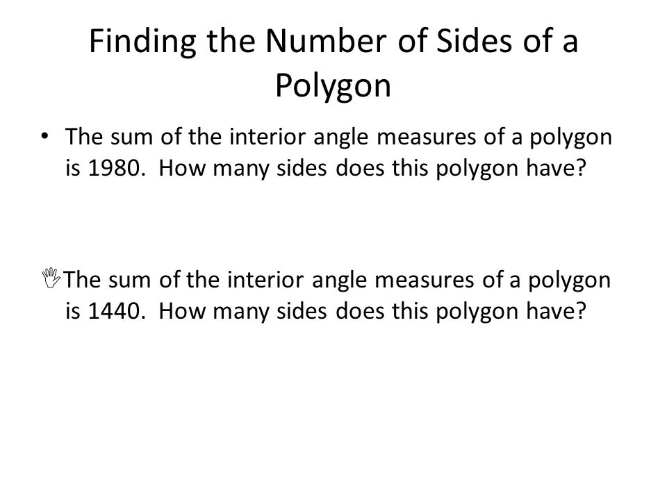 Finding the Number of Sides of a Polygon