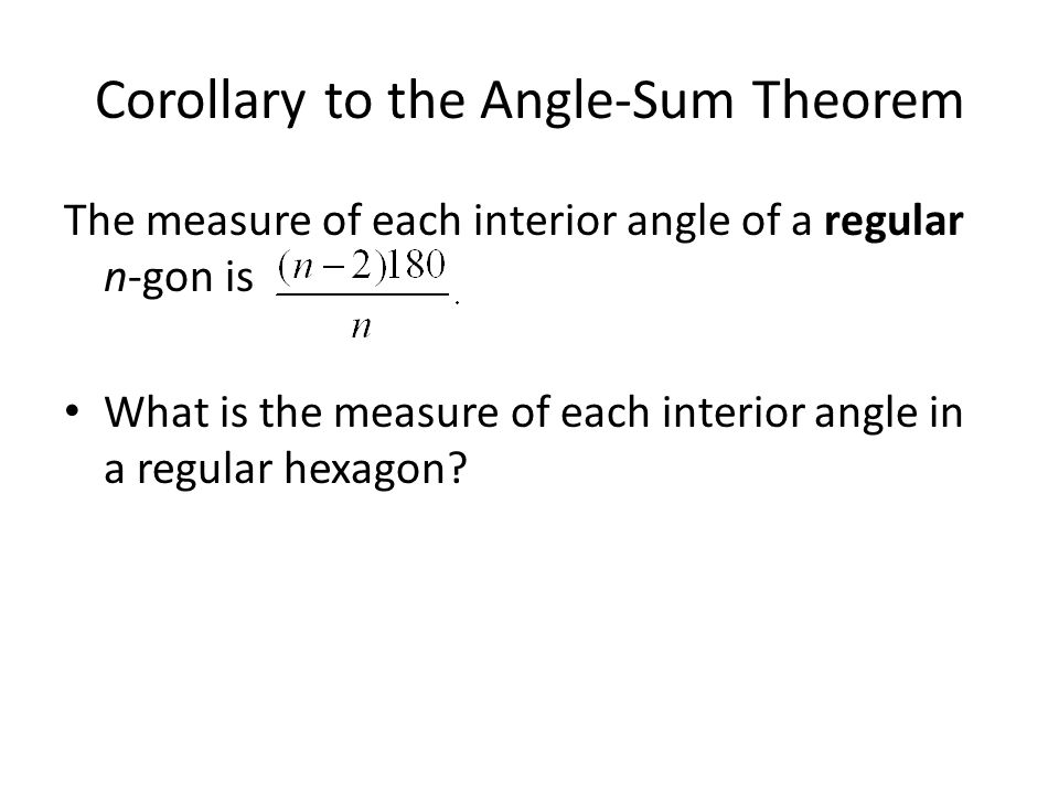Corollary to the Angle-Sum Theorem