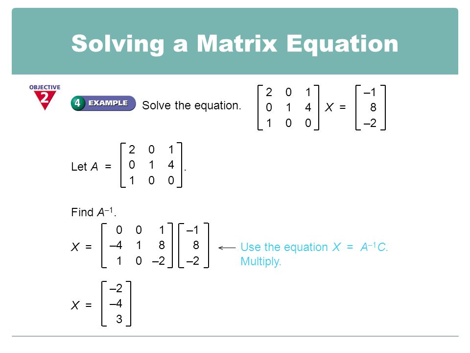 Solving a Matrix Equation
