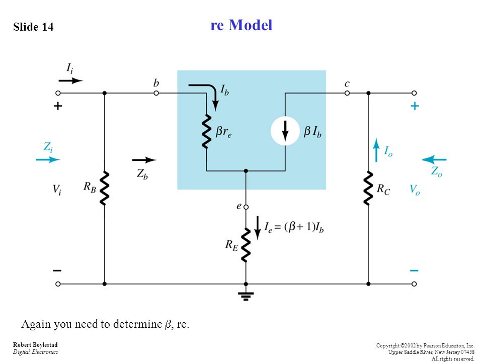 re Model Slide 14 Again you need to determine , re.