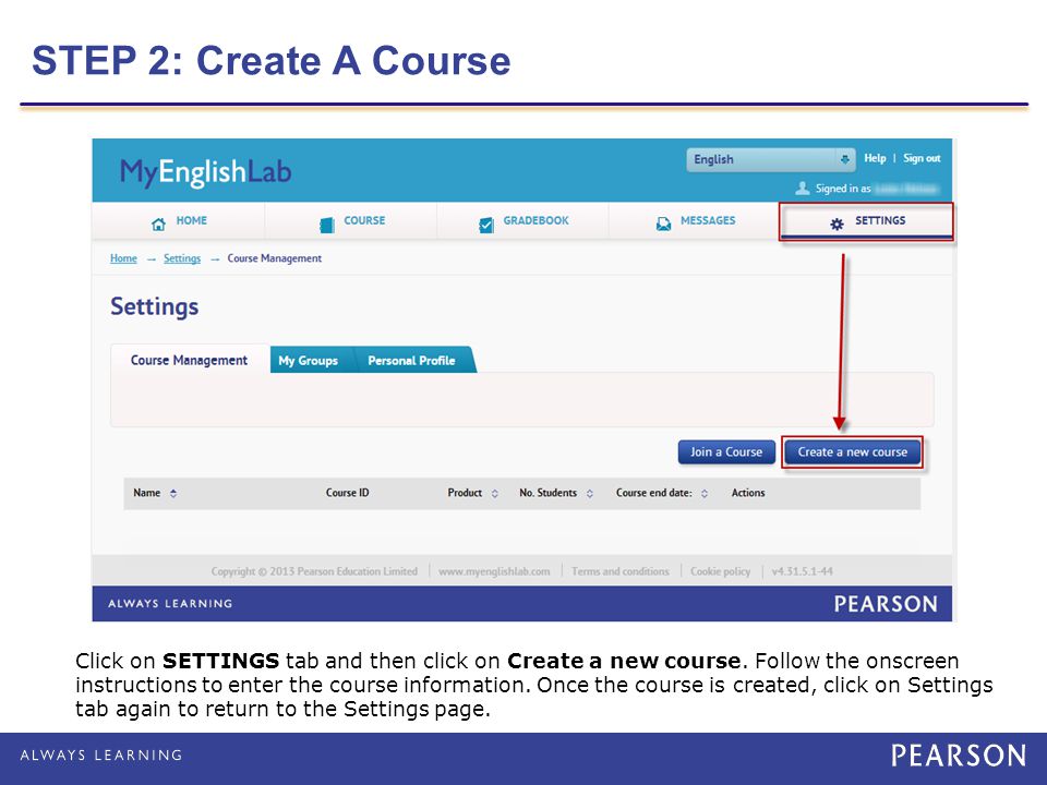 STEP 2: Create A Course