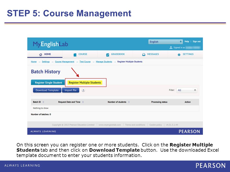 STEP 5: Course Management