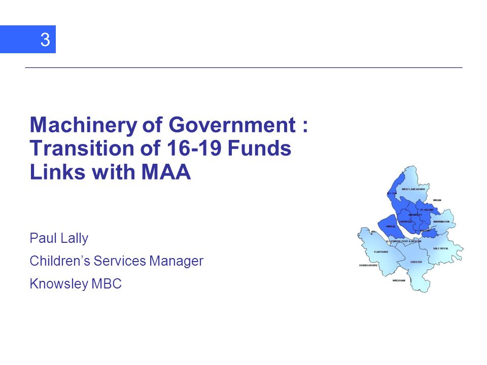 Machinery of Government : Transition of Funds Links with MAA