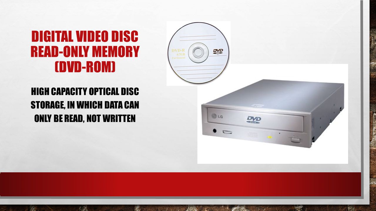 Digital video disc read-only memory (DVD-ROM)
