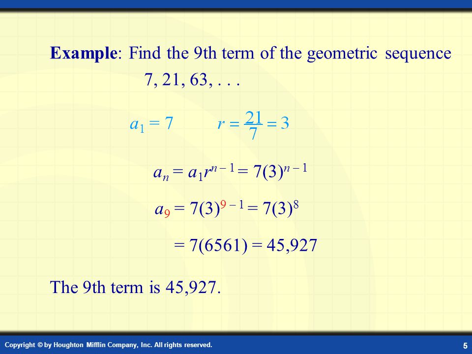 Example: Finding the nth Term