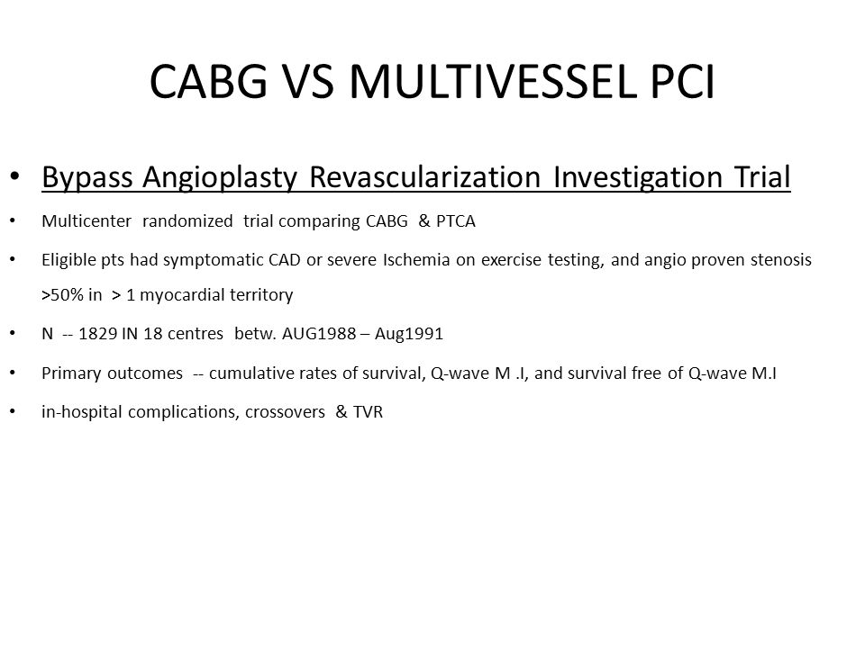 CABG VS MULTIVESSEL PCI