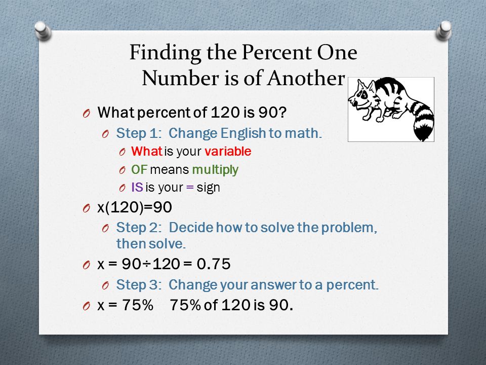 Finding the Percent One Number is of Another
