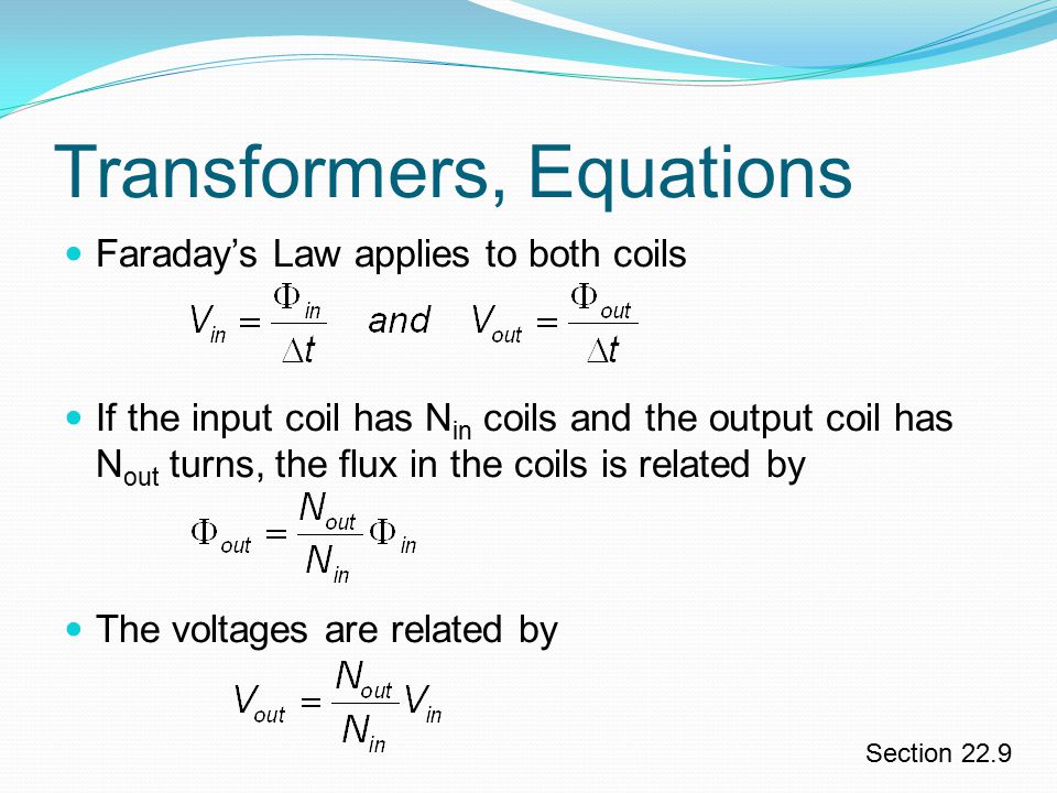 Transformers, Equations
