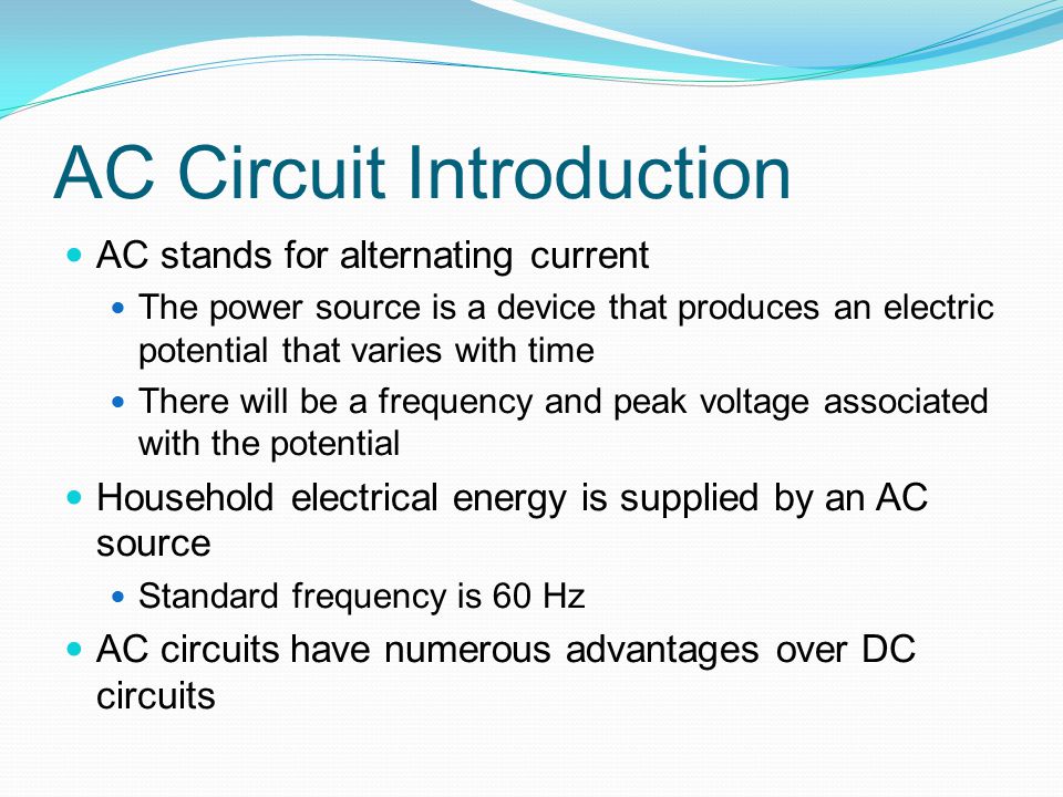 AC Circuit Introduction