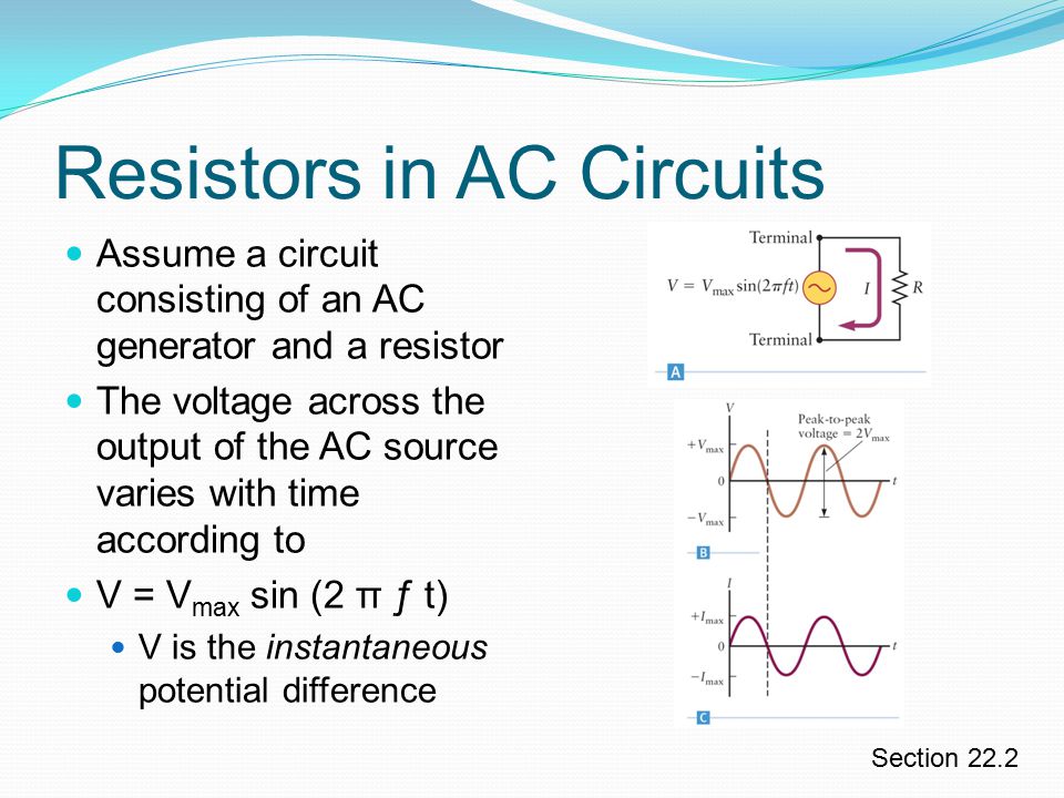 Resistors in AC Circuits