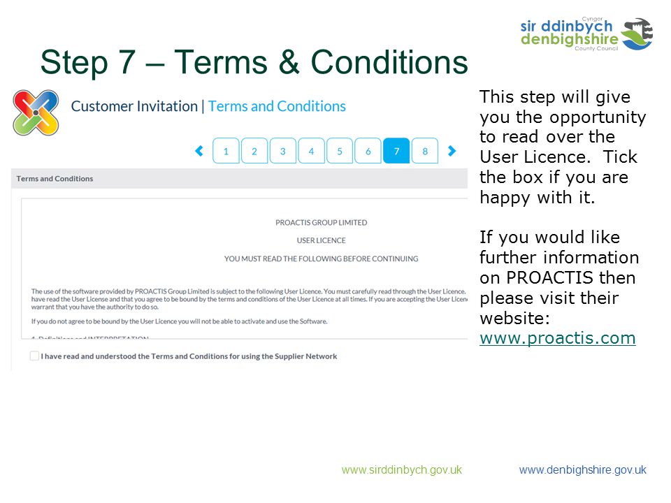 Step 7 – Terms & Conditions