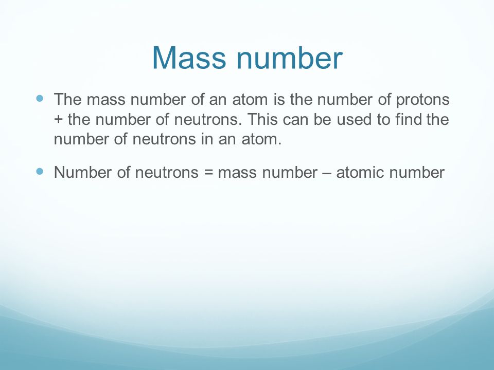 Mass number