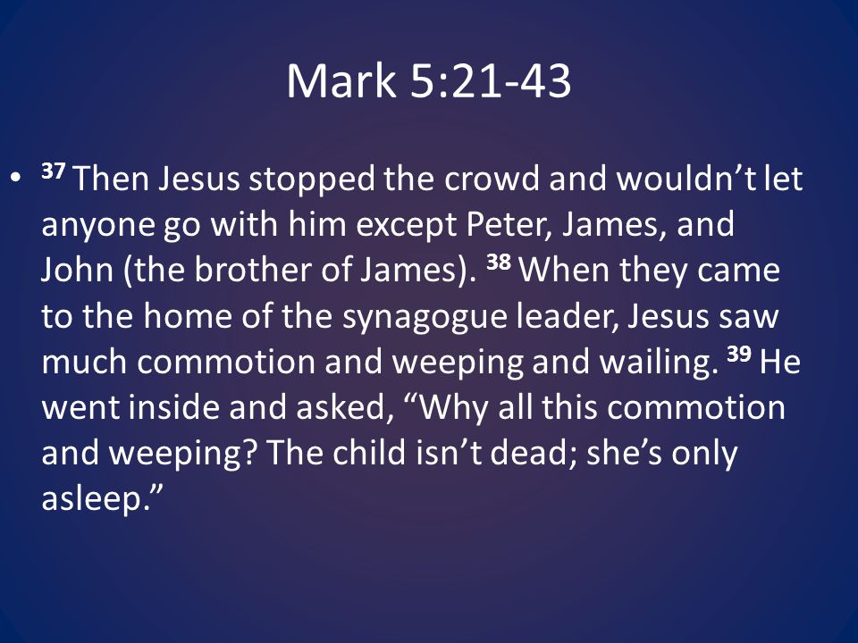Mark 5:21-43