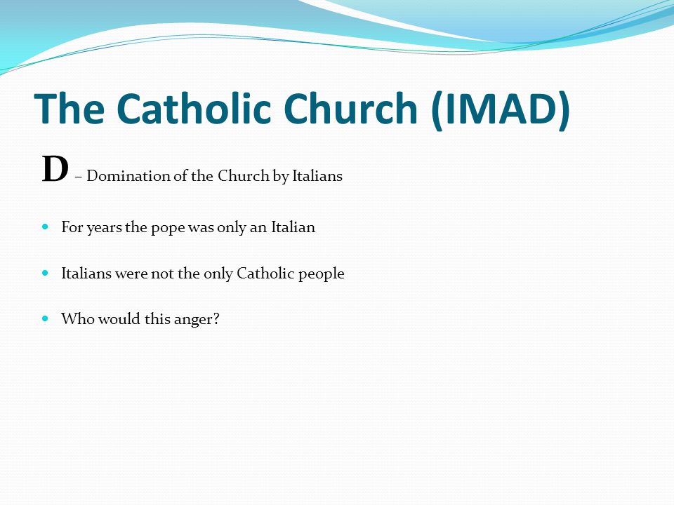 The Catholic Church (IMAD)