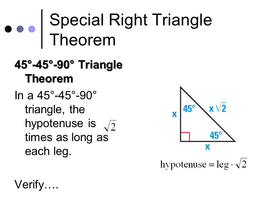 Special Right Triangle Theorem