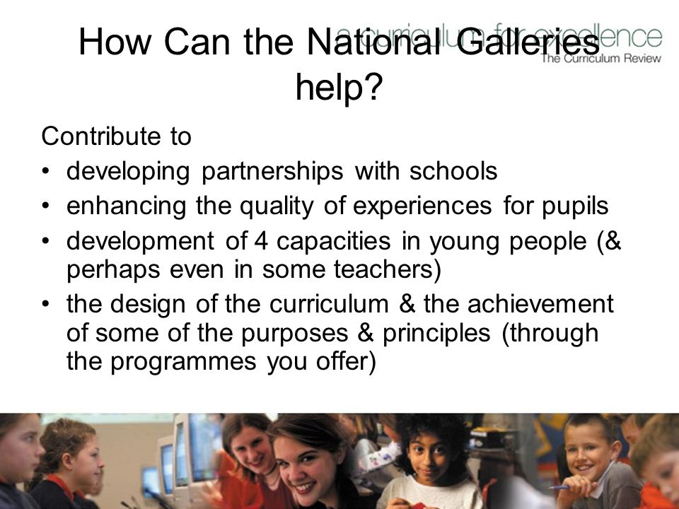 How Can the National Galleries help
