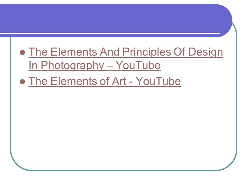 The Elements And Principles Of Design In Photography – YouTube