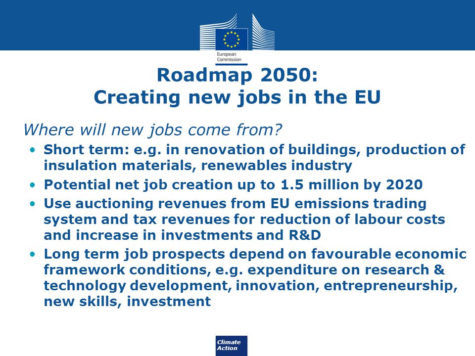 Creating new jobs in the EU