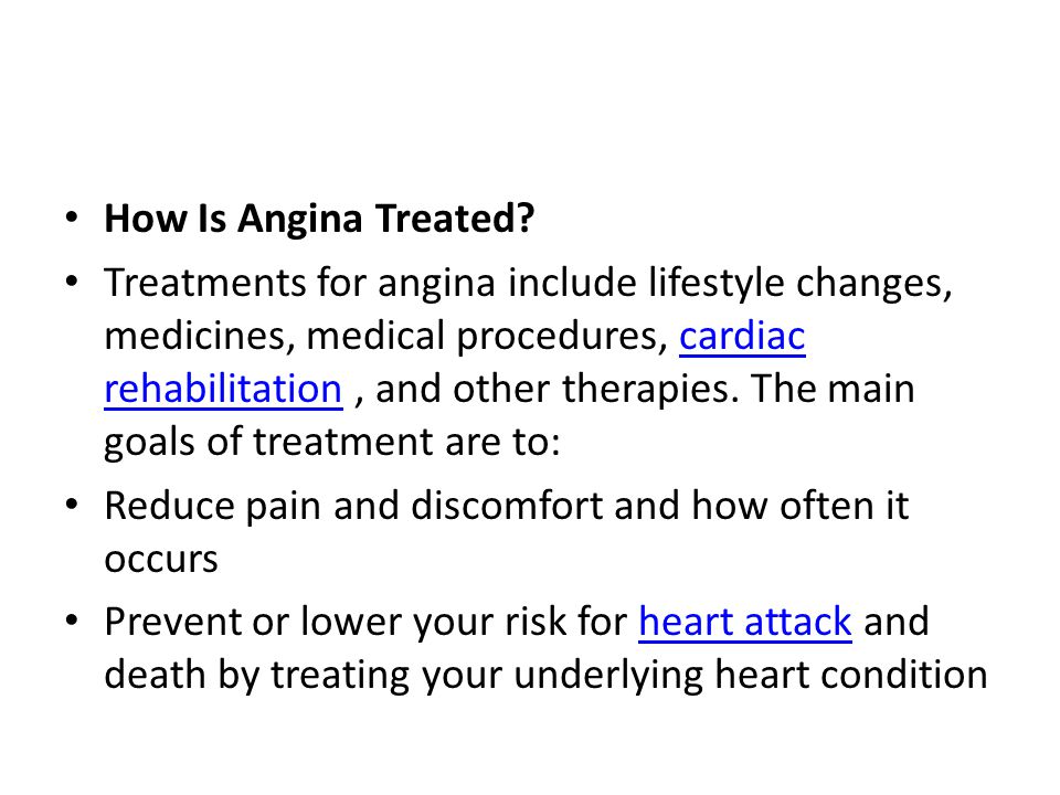 How Is Angina Treated