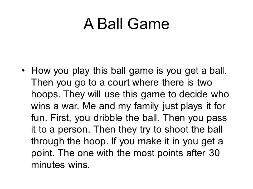 A Ball Game