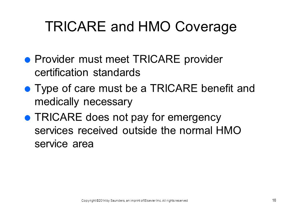 TRICARE and HMO Coverage